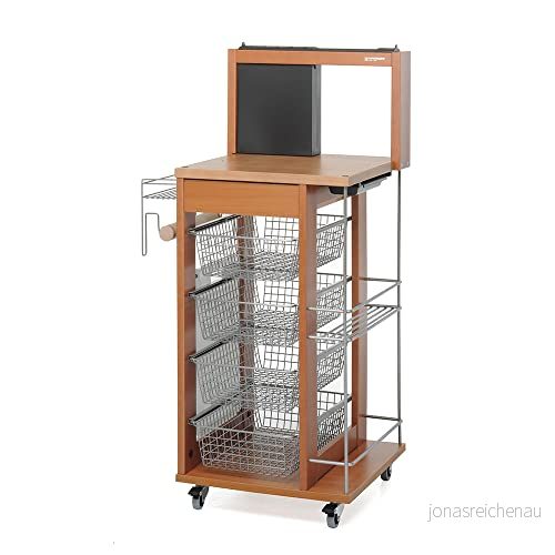 Foppapedretti IlCuciniere Vagn Kök, Trä Massiv bok, Valnöt, H117 P46 L60 cm 8013440339014