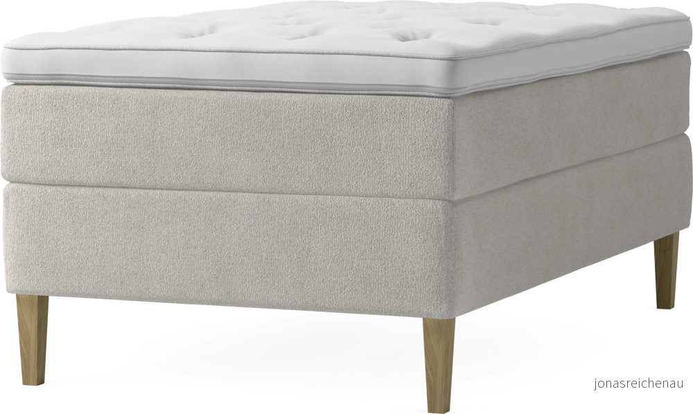 Delux Dream Kontinentalsäng, enkelsäng 120 cm med bäddmadrass och sängben TYuPy