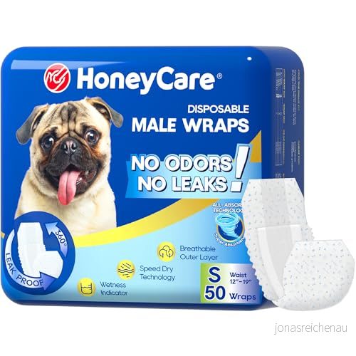 HONEY CARE All Absorb Hundblöjor, Blå, Vit, S x 50 stycken 851937005299