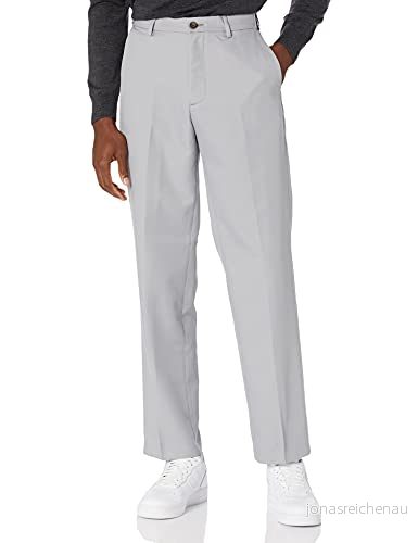 Amazon Essentials herr klassisk passform expanderbar midja platt framsida klänningsbyxa, ljusgrå, 34 B x 29 L 195111841380