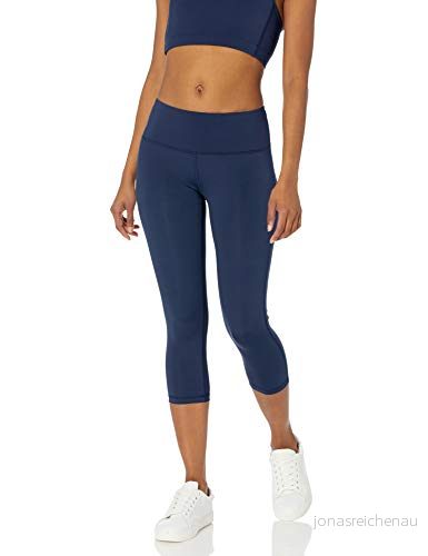 Amazon Essentials kvinnors aktiv skulptur Mid Rise Capri legging, marinblå, Large 195111308784