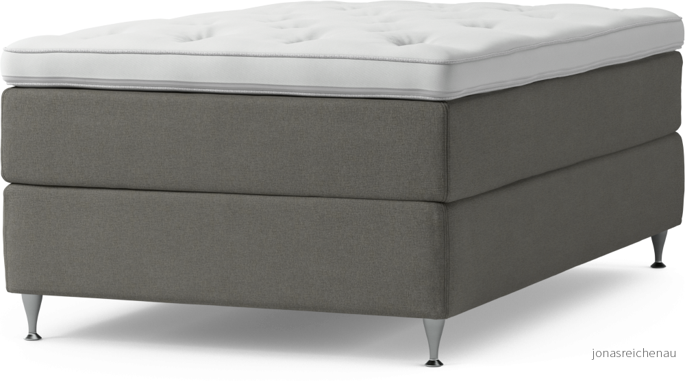 Delux Dream Kontinentalsäng, enkelsäng 120 cm med bäddmadrass och sängben E6oGO