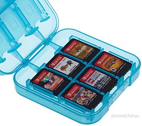 Amazon Basics förvaringslåda för Nintendo Switch spel blå 841710176339