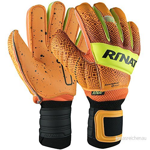 Rinat Barns Kancerbero Quantum Spine Turf Målvakt Handske Orange/Neon Yellow 4 7502013139157