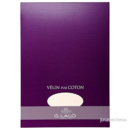 G.Lalo 11800L skrivblock Vélin de France (50% hår, DIN A4, 21 x 29,7 cm, 40 ark, 125 g) grädde 3140290118003
