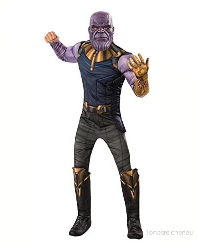 Rubies officiella Marvel Infinity War Thanos Deluxe filmdräkt, vuxen standardstorlek Halloween 883028299386
