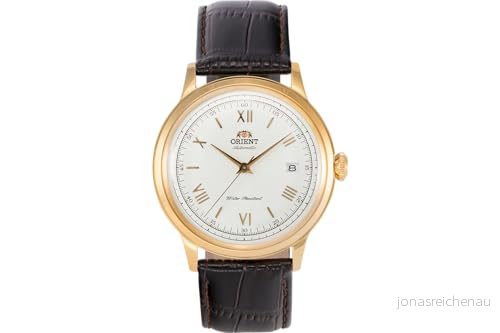 Orient Klassisk Barnklocka V2 Herrklocka Automatisk Manuell Uppdragande Elegant Läderarmband Brunt Stålfodral Grå Urtavla TAC00007W0 AC00007W, Ljusgrå, 4942715030346
