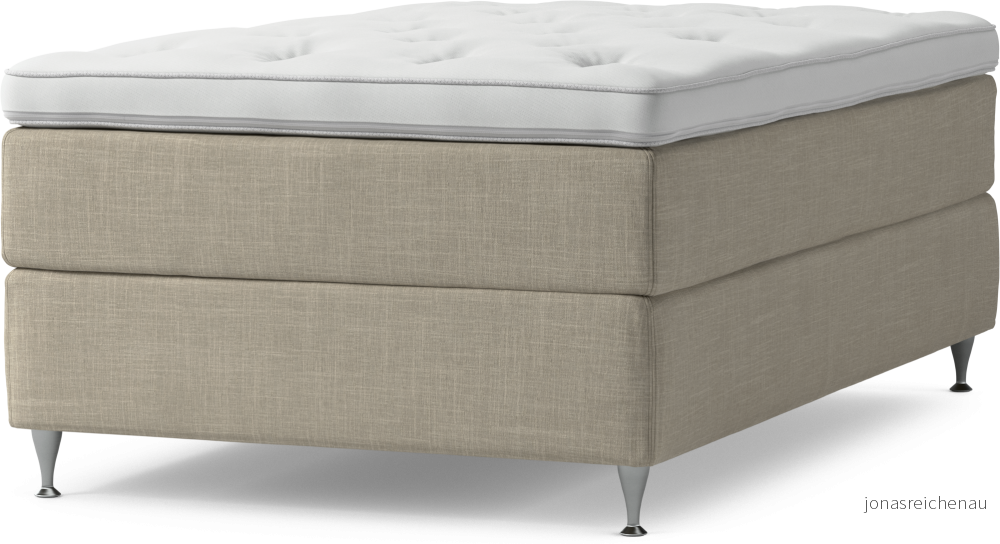 Delux Dream Kontinentalsäng, enkelsäng 120 cm med bäddmadrass och sängben dKN2q