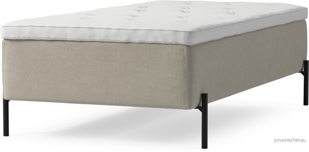 Delux Dream Ramsäng, enkelsäng med bäddmadrass och sängben Qv3W4