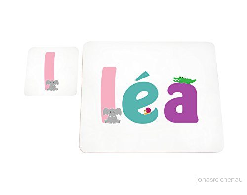 Little Helper underlägg illustrativ stil färgglad med namnet flicknamn Léa 5056117107458
