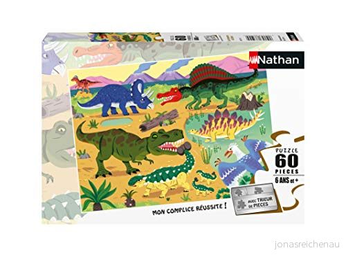 Nathan Barnpussel 60 p pussel krita dinosaurier Från 6 år 86571 4005556865710