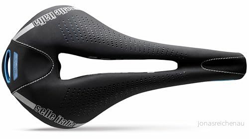 Selle Italia MAX FLITE E Bike Gel Superflow Sadel för Elcykel, i Flat Shape Gel, med Slope Control och Anti Vibration System, Ergonomic Svart 8030282498341