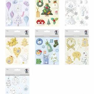 Ursus 10154130 3D klistermärken set vinter, med 7 olika färgade klistermärkesark, självhäftande, lätt att ta bort, lämplig för kortdesign 4008525249894