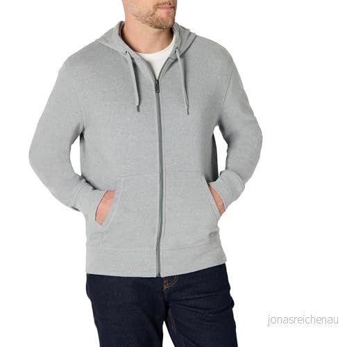 Amazon Essentials Men's Lätt tröja med huva i fransk frotté dragkedja, Ljusgrå ljung, L 195111270586