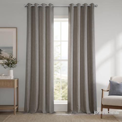HPD Halvpris draperier öljett linne 305 cm långa mörkläggningsgardiner för sovrum och vardagsrum (1 panel), 50 B x 120 L, mink, polyesterblandning, 127 L (paket med 1) 810002648335