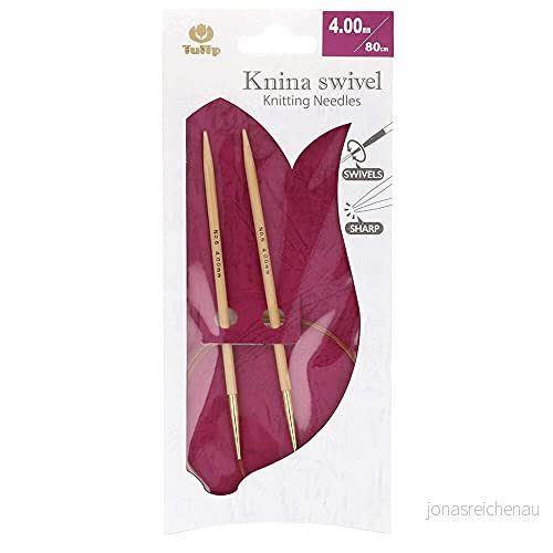 Tulip KS 800400 sticknålar, bambu, beige, 80 cm x 4 mm 4974723716851