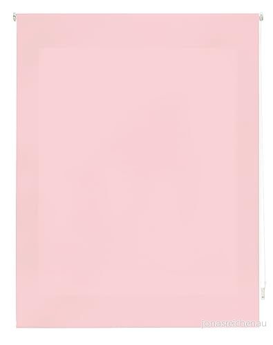 INTERBLIND premium genomskinlig enkel rullgardin, 140 x 175 cm (bredd och höjd) tygmått 137 170 rosa rullgardin fönster 8434363566132