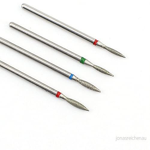 5/6/7 Diamond Nail Drill Bits Fräskutter Set Cutters Manikyr Silikonsten Pedikyr Elektrisk för kvarn Manikyrmaskin, 4st, H6 6921704901322