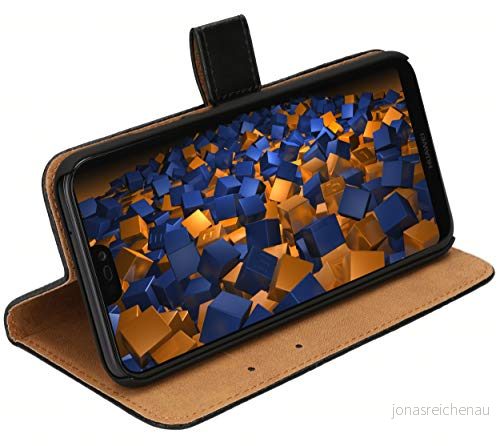 mumbi Bokstil fodral kompatibelt med Huawei P20 Lite svart 4251077291181
