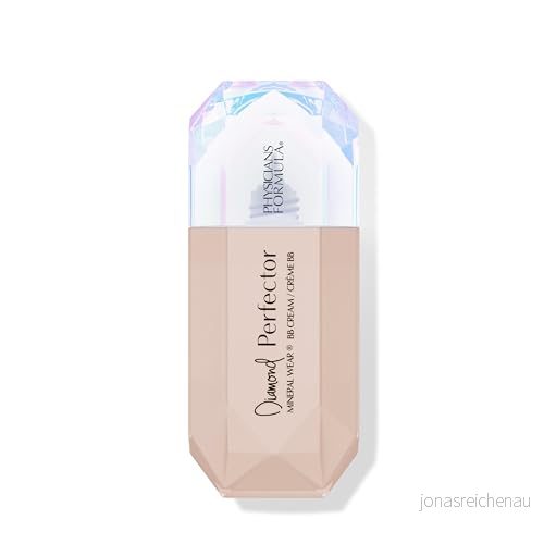 Physicians Formula Mineral Wear Diamond Perfector BB Cream, Tonad Återfuktandekräm med Diamantextrakt och Vitamin E, Lätt Täckande, lysande finish, Fair to Light 44386412545