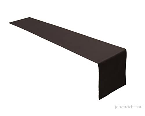 Lemos Home högkvalitativ bordslöpare bordslinne i 100% bomullssamling koncept, valbar färg och storlek (bordslöpare 40 x 200 cm, choklad) 4260585472739