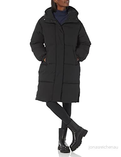 Amazon Essentials överdimensionerad lång pufferjacka för kvinnor (finns i plusstorlek), svart, 2X 196433809454