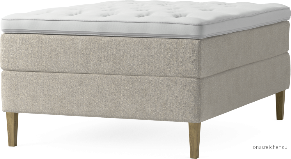 Delux Dream Kontinentalsäng, enkelsäng 140 cm med bäddmadrass och sängben mAcHv