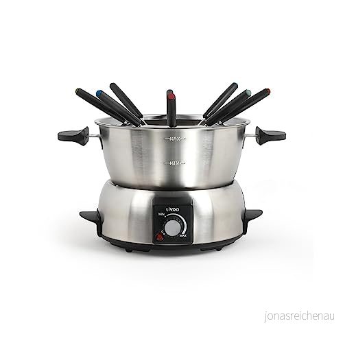 Livo elektrisk fondueapparat, rostfritt stål, 1 800 milliliter grå 3523930101816