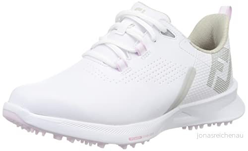 Footjoy Damer bränsle golfsko, vit rosa, 4 UK Wide 84984924545
