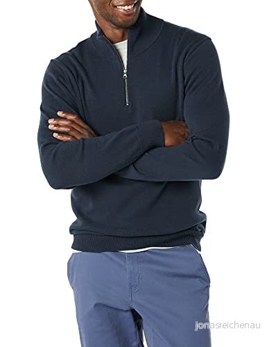 Amazon Essentials herr 100% bomull kvartsblixtlås, marinblå, Medium 195111586250