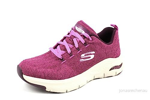 Skechers Arch Fit Comfy Wave dam Sneaker, Röd, 43 EU 196311713583