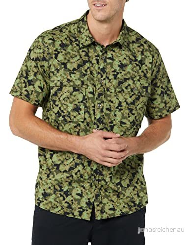 Amazon Essentials kortärmad herrskjorta med två fickor (tidigare Goodthreads), grönt kamouflagetryck, medium lång 196433244552