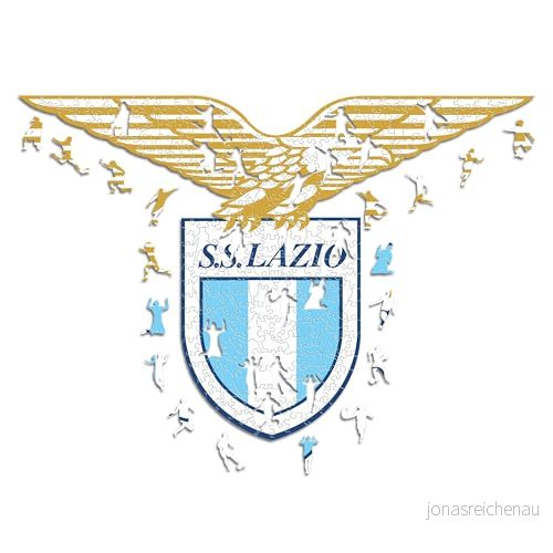 Iconic Puzzles, Lazio Logo, officiell produkt, träpussel för vuxna och barn, 100% hållbart trä, storlek S 150 stycken 806812400157