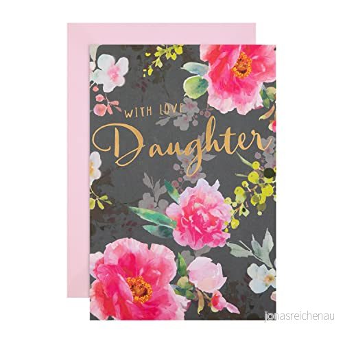 Hallmark födelsedagskort för dotter klassisk blommig design 5054655425713