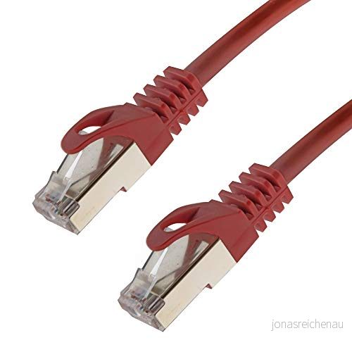 Nätverkskabel S/FTP PIMF Cat.7 3,00 meter röd patchkabel Gigabit Ethernet LAN DSL CAT7 kabel 4053171976816