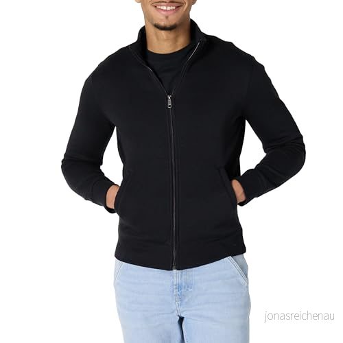 Amazon Essentials herr full zip fleece mock neck sweatshirt, svart, X Large 193548689988