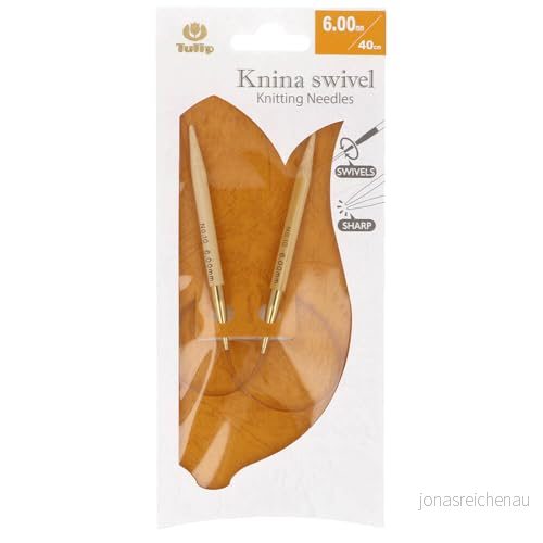 Tulip KS 400600 sticknålar, bambu, beige, 40 cm x 6 mm 4974723716585