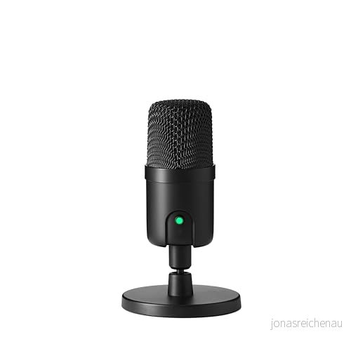 Amazon Basics mini USB kondensatormikrofon för streaming, gaming och podsändningar, med kardioid upptagning, 147,32 mm x 19,05 (5,8 tum 3,4 tum), svart 840324413427