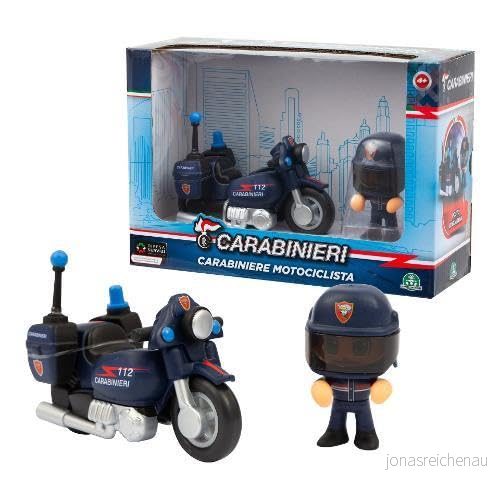 Giochi Preziosi Carabinieri set bestående av minimotorcykel och 7 cm hög miniactionhjälte, med operativ radiokarabinierdivision, för barn från 4 år 8056379166726