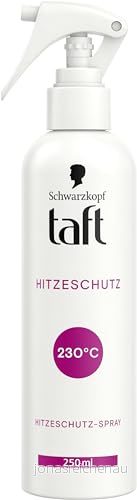 Schwarzkopf Taft Värmeskyddsspray (250 ml), lämplig för alla hårstylingverktyg, hårtyper med anti-frizz-effekt och naturlig glans, vegansk formel* 4015100830828