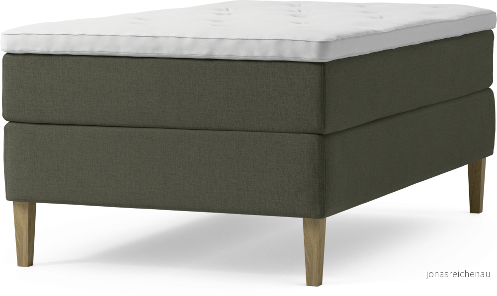 Delux Dream Kontinentalsäng, enkelsäng 120 cm med bäddmadrass och sängben FqN40