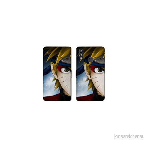 RV läderfodral plånbok för Samsung Galaxy A21 Manga Naruto vit 3614849796801