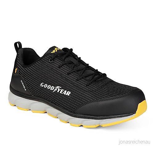 Goodyear Herr S1p SRA HRO metallfria arbetssäkerhetsskor, Svart orange, 40.5 EU 5050217363035