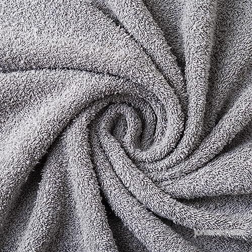 Todocama Set med 2 handdukar i 100% bomull 550 gsm extra mjuka, 5502, högabsorberande och snabbtorkande (ljusgrå, 100 x 150 cm) 8435439016520