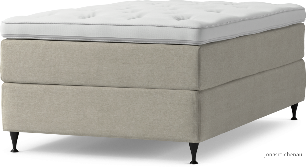 Delux Dream Kontinentalsäng, enkelsäng 120 cm med bäddmadrass och sängben 04IPX