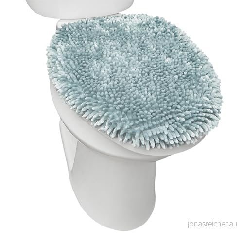 SoHome Spa Step lyxig plysch chenille Shag maskintvättbar ultramjuk standard toalettlock överdrag 47 x 49,8 cm mint 769924606155