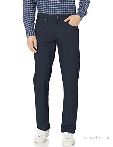 Amazon Essentials mäns avslappnad passform 5 ficka stretch twillbyxor, marinblå, 38 B x 28 L 193548632380